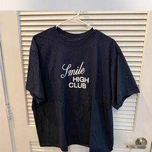 LONELY GHOST Navy Tee with Olive Tag